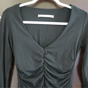 Susana Monaco Black Long Sleeve Top